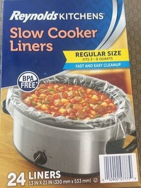 Reynolds Kitchens Clear Slow Cooker Liners - Regular Size, Pack of 24